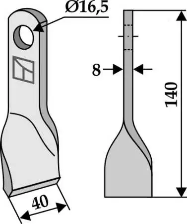 Gedrehtes-Messer 140x40mm